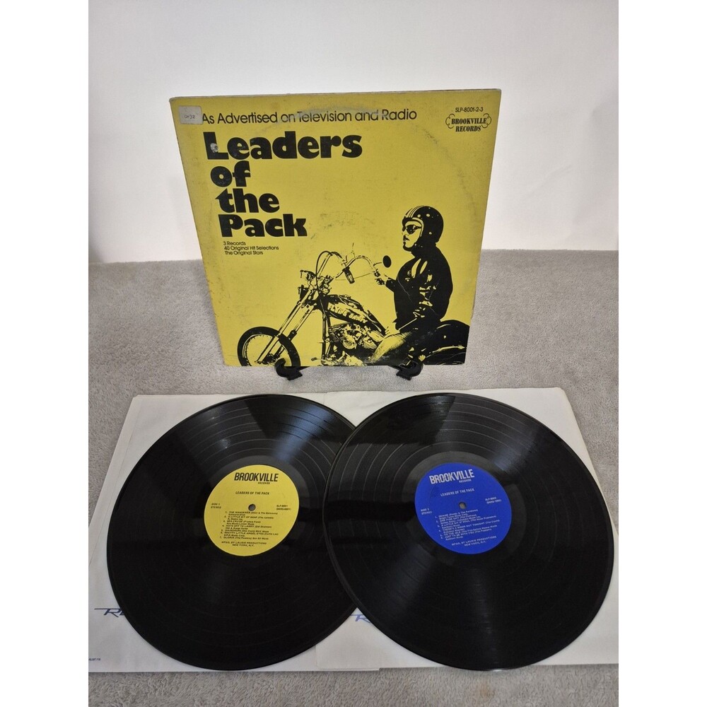Leaders of the Pack 3 LP Vinyl Set Brookville Records SLP-8001 2-3 Rock Pop